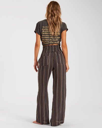 3 New Waves 2 Elastic Waist Pants Black ABJNP00127 Billabong