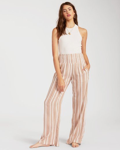 0 New Waves 2 Elastic Waist Pants White ABJNP00127 Billabong