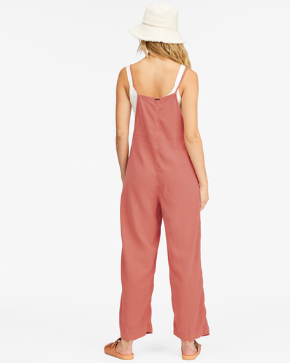 2 Beach Cruiser Wide-Leg Overalls Pink ABJNP00234 Billabong