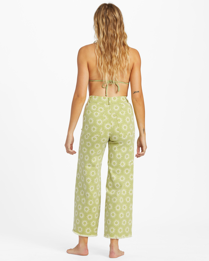 2 Free Fall Print - Broek met wijde pijpen voor Dames Green ABJNP00352 Billabong