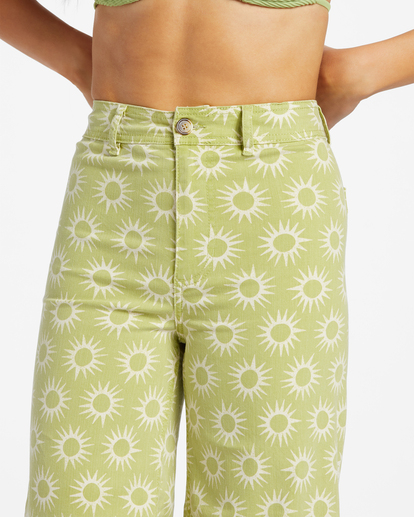 3 Free Fall Print - Broek met wijde pijpen voor Dames Green ABJNP00352 Billabong