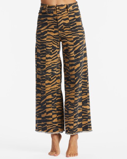 4 Free Fall Print - Broek met wijde pijpen voor Dames Beige ABJNP00352 Billabong