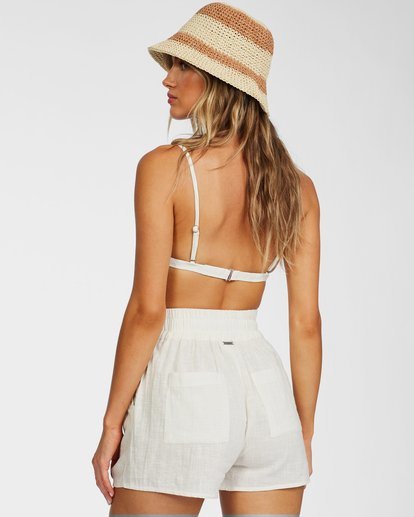3 Love To Lounge Elastic Waist Shorts White ABJNS00134 Billabong