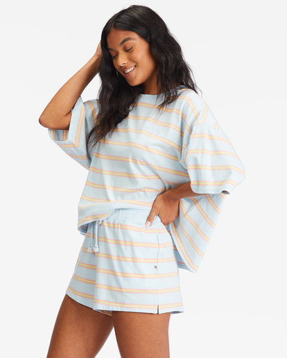 1 Feeling Free High-Waisted Knit Shorts Blue ABJNS00218 Billabong