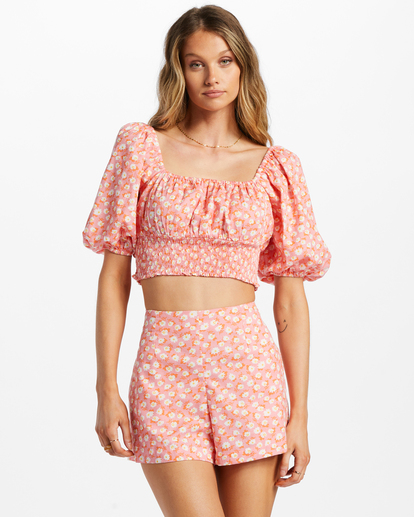 0 Only You Elastic Waist Shorts Pink ABJNS00262 Billabong