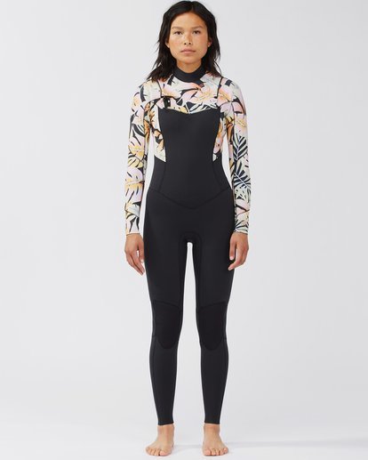 0 3/2 Salty Dayz Chest Zip Full Wetsuit Black ABJW100121 Billabong