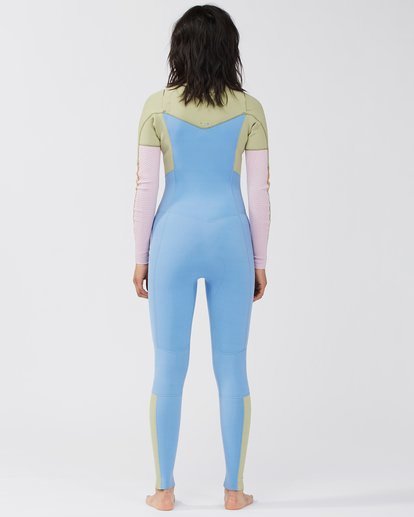 2 3/2 Salty Dayz Chest Zip Full Wetsuit Blue ABJW100121 Billabong