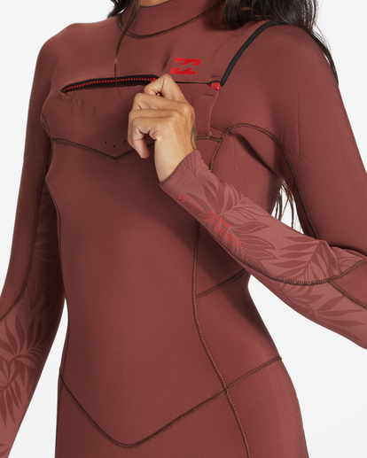 3 3/2mm Synergy - Chest Zip Wetsuit for Women Brown ABJW100129 Billabong