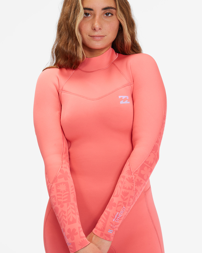3 3/2 Synergy Back Zip Full Wetsuit Orange ABJW100132 Billabong