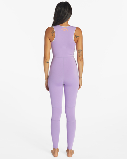 1 2/2mm Sol Sistah - Springsuit Long Jane pour Femme Violet ABJW700101 Billabong