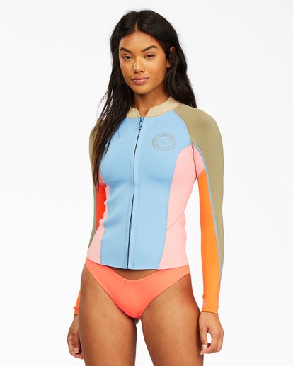 0 1mm Peeky Wetsuit Jacket Red ABJW800100 Billabong