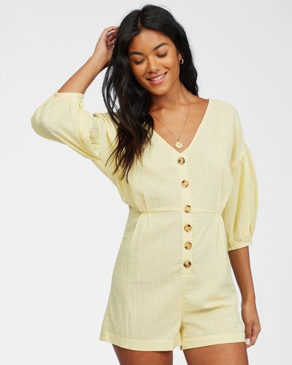 0 Sun Valley Romper Yellow ABJWD00235 Billabong
