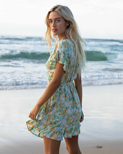 1 Wrap And Roll Woven Dress Green ABJWD00247 Billabong