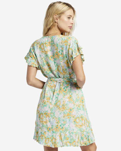4 Wrap And Roll Woven Dress Green ABJWD00247 Billabong