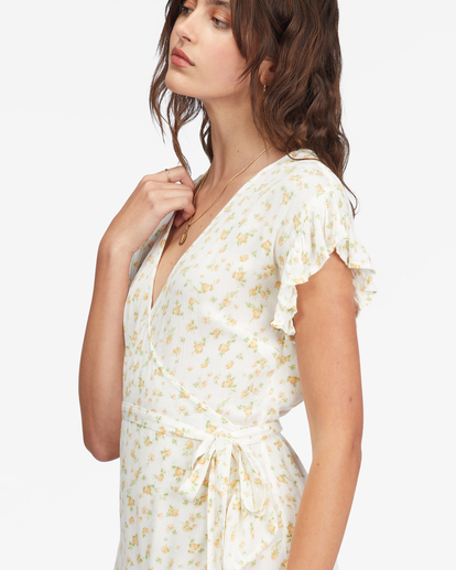 4 Wrap And Roll Woven Dress White ABJWD00247 Billabong