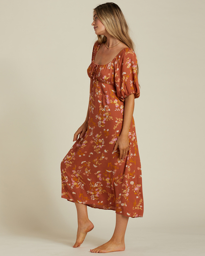 1 True Romance Midi Dress Brown ABJWD00478 Billabong