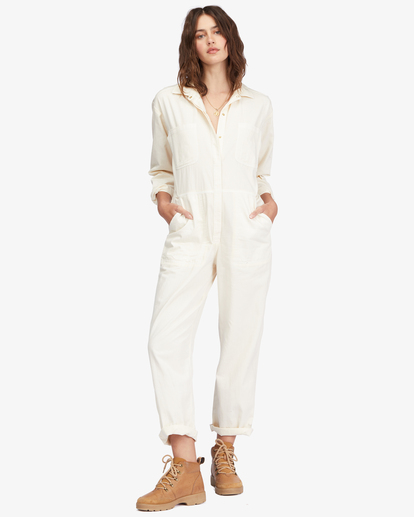 1 Keepin It Real Jumpsuit White ABJWD00483 Billabong