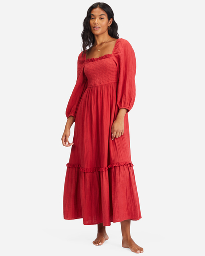 1 Magic Hour Midi Dress Red ABJWD00506 Billabong