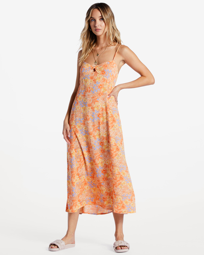 0 Last Sunset Midi Dress Orange ABJWD00598 Billabong