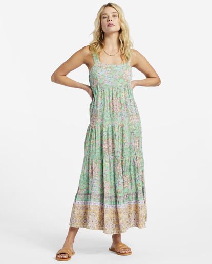 1 La Mer Midi Dress Green ABJWD00631 Billabong
