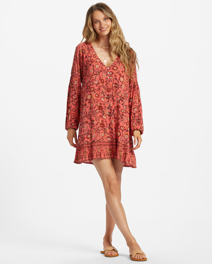 1 Free As Can Be - Babydoll Dress for Women Pink ABJWD00641 Billabong