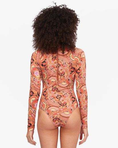 4 Lost In Time Back Half-Zip Long Sleeve Swimsuit  ABJWR00165 Billabong