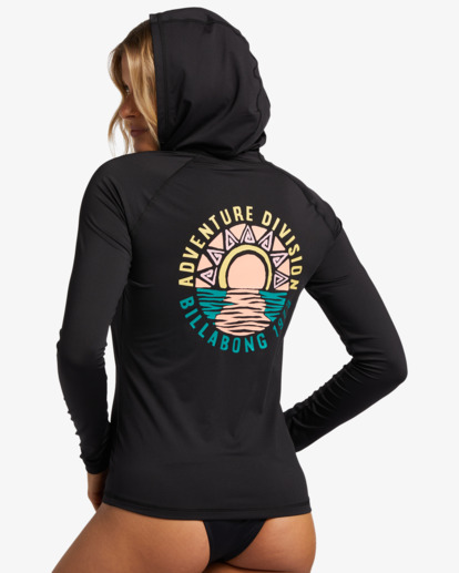 5 A/Div Long Sleeve Zipped UPF 50 Rashguard Black ABJWR00241 Billabong