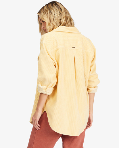 3 So Stoked Cord Long Sleeve Top Yellow ABJWT00232 Billabong