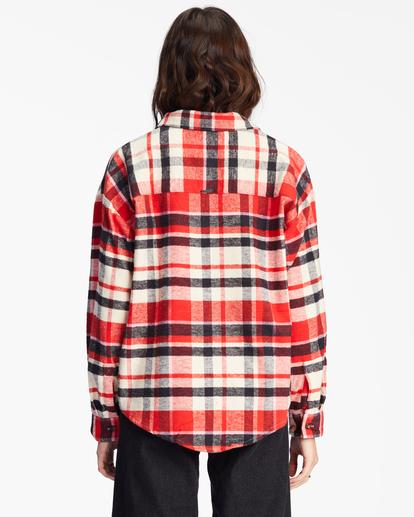 2 Easy Breezy Long Sleeve Button-Up Shirt Red ABJWT00334 Billabong
