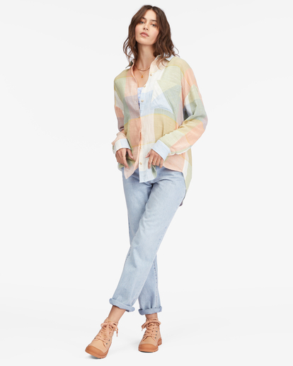 1 Easy Breezy Long Sleeve Button-Up Shirt Multicolor ABJWT00358 Billabong