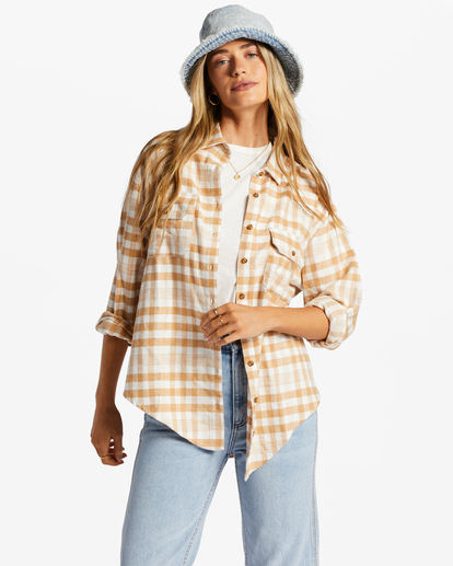 1 So Stoked - Long Sleeve Shirt for Women Beige ABJWT00453 Billabong