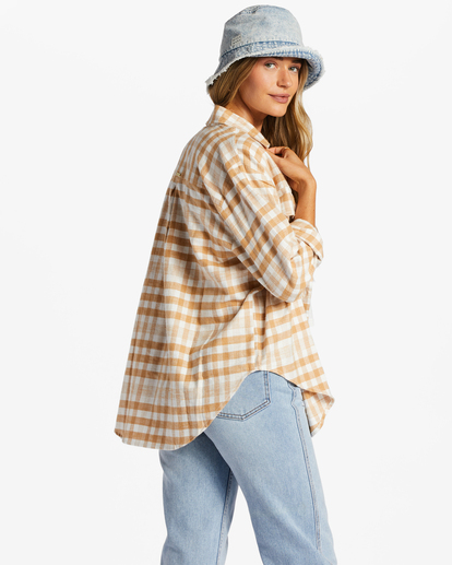 4 So Stoked - Long Sleeve Shirt for Women Beige ABJWT00453 Billabong