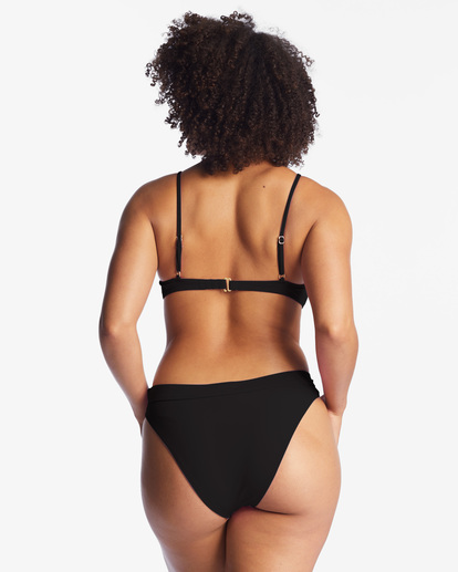 6 Sol Searcher Square Bralette Bikini Top Black ABJX300411 Billabong