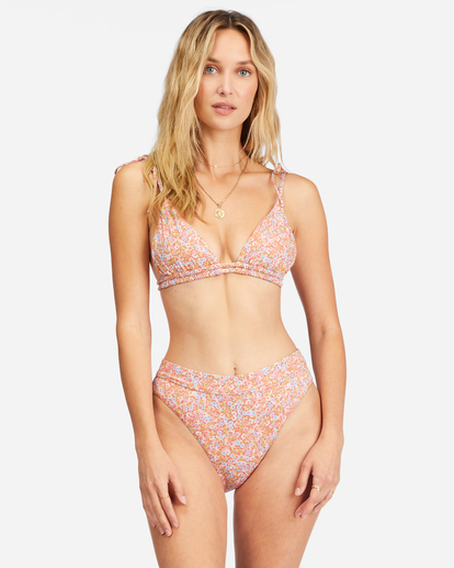1 Chase The Sun Double Ruched Haut De Bikini Triangle Multi-couleurs ABJX300596 Billabong