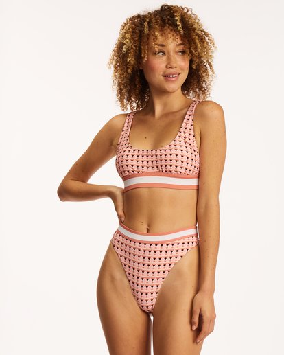 1 Let Me Check Maui Maya Bikini Bottoms Orange ABJX400104 Billabong