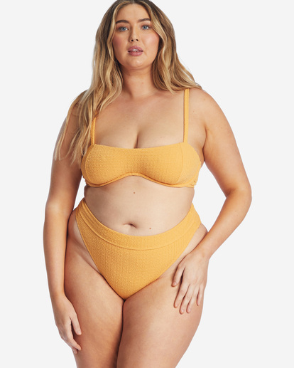 4 So Dazed Maui Rider High-Waisted Bikini Bottoms Yellow ABJX400448 Billabong