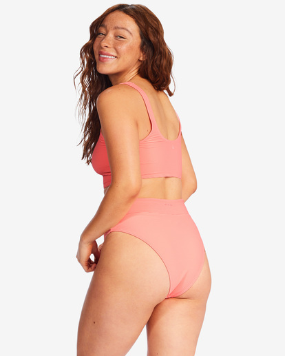 3 Tanlines Rise High-Waisted Bikini Bottoms Orange ABJX400561 Billabong