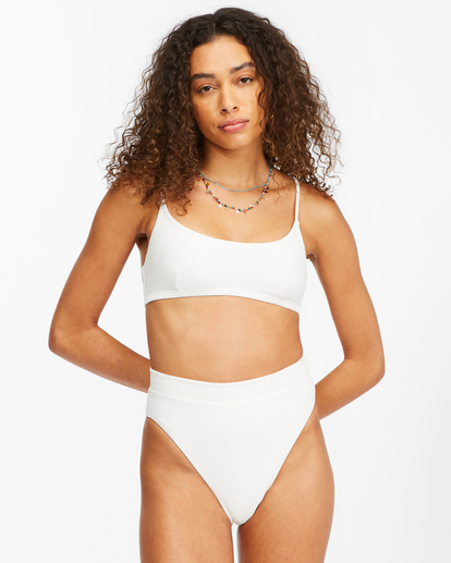 5 Tanlines Rise High-Waisted Bikini Bottoms White ABJX400561 Billabong