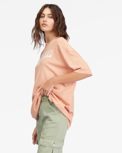 1 Land Of Milk And Honey Boyfriend T-Shirt Pink ABJZT00687 Billabong