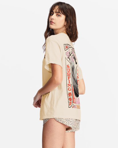 2 Billabong Pro Graphic Boyfriend T-Shirt White ABJZT01073 Billabong