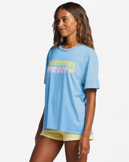 1 Forever And Ever Oversized T-Shirt Blue ABJZT01152 Billabong