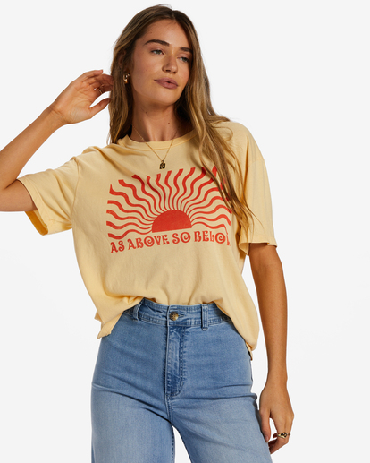 3 As Above So Below T-Shirt Yellow ABJZT01263 Billabong