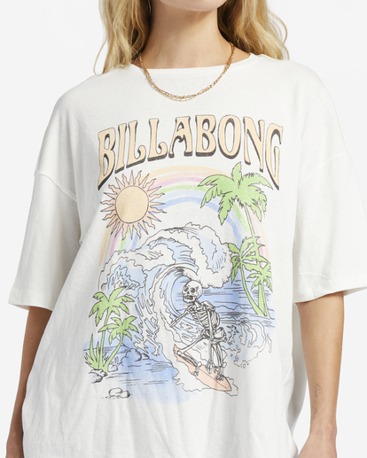 4 Over The Rainbow Oversized T-Shirt White ABJZT01376 Billabong