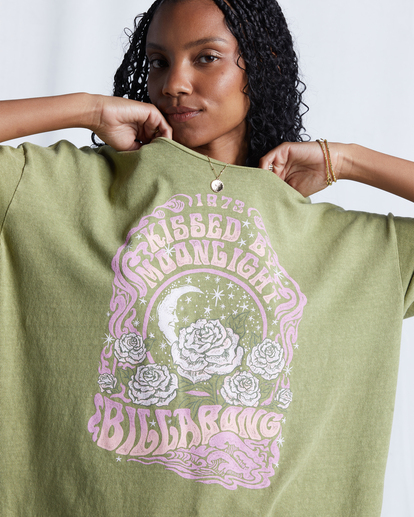 0 Kissed By The Moonlight T-Shirt Green ABJZT01405 Billabong