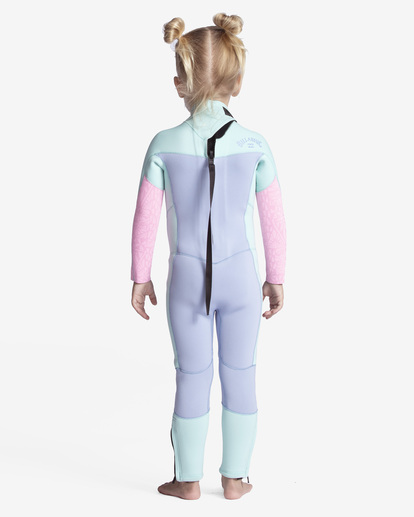 1 3/2mm Synergy - Wetsuit met een Achterrits voor Meisjes 2-7 Purple ABOW100101 Billabong