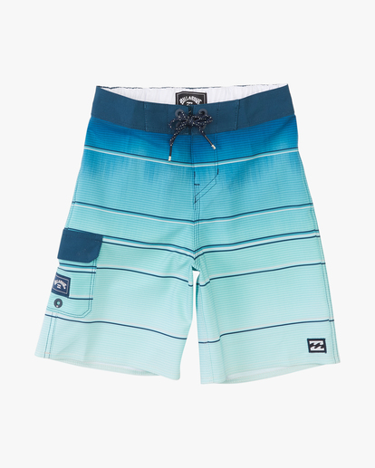 0 Boys' (2-7) All Day Stripe Pro Boardshorts 14" Grey ABTBS00103 Billabong