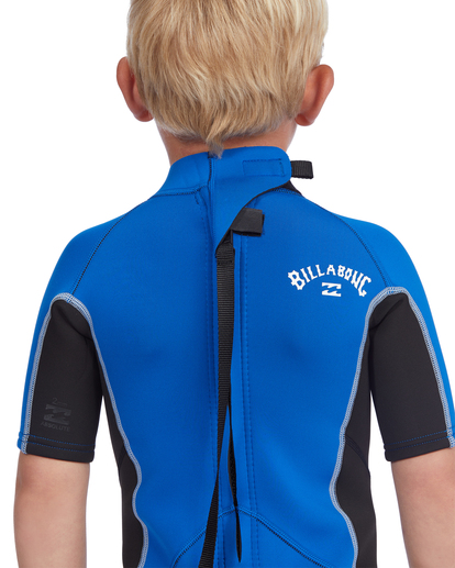 3 Boy's 2-7 2/2mm Absolute Short Sleeve Back Zip Springsuit Blue ABTW500104 Billabong