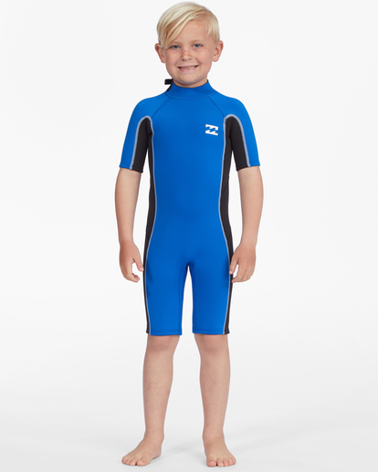 1 Boy's 2-7 2/2mm Absolute Short Sleeve Back Zip Springsuit Blue ABTW500104 Billabong