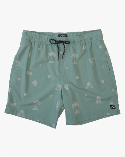0 Sundays Layback Boardshorts 17" Green ABYBS00253 Billabong