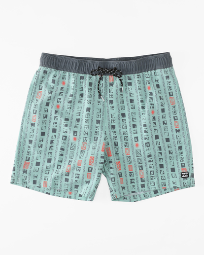 0 Sundays Layback Boardshorts 17" Green ABYBS00253 Billabong